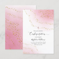 Aquarelle rose et confirmation de parties scintill