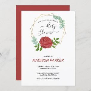 Invitation Aquarelle Rose Gold Frame