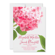 Aquarelle rose Hydrangea Mariage virtuel