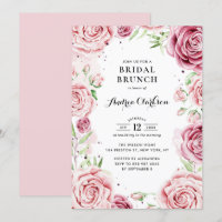 Aquarelle rose Rose Frame Bridal Brunch