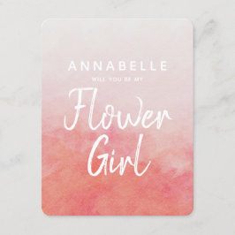 Invitation Aquarelle Rose Vierge Serez-Vous Ma Fille Fleur