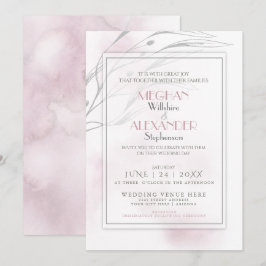 Invitation Aquarelle rose vif moderne