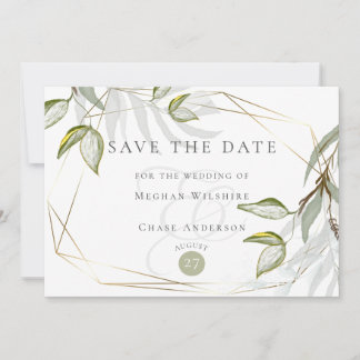 Invitation Aquarelle Rustique Dusty Sage Foliage Enregistrer 