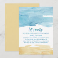 Aquarelle Sable et Mer Faisons la Fête
