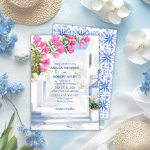 Aquarelle Santorini Destination Grèce Mariage