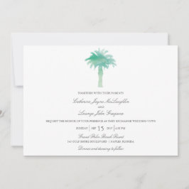 Invitation Aquarelle Serene Palm Tree | MARIAGE
