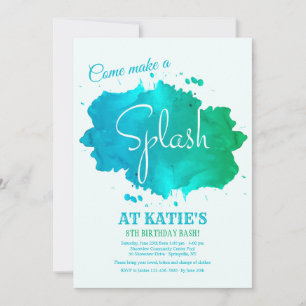 Invitation Aquarelle Splash