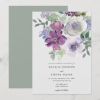 Aquarelle subtile Elegant Floral Mariage