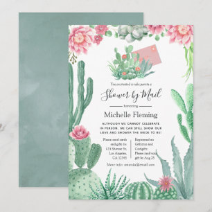 Invitation Aquarelle Succulent bébé ou Fête des mariées par c