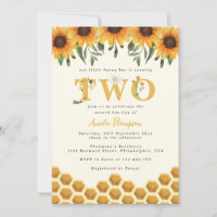 Aquarelle Sunflower Honeycomb Deuxième abeille
