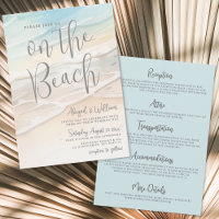 Aquarelle sur la plage mariage tout en un