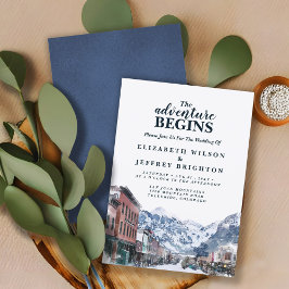 Invitation Aquarelle Telluride Colorado Mariage Mountain