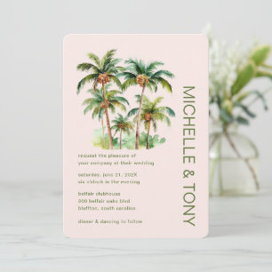 Invitation Aquarelle tendance Mariage botanique fleuri