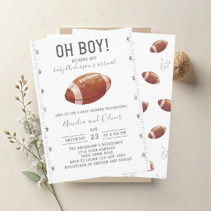 Invitation Aquarelle toucher chaussures de football américain