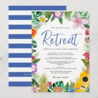 Aquarelle Tropical Luau - Retraite féminine