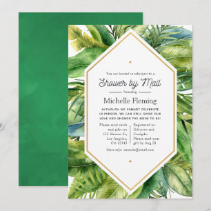 Invitation Aquarelle Tropical Summer Show par la poste