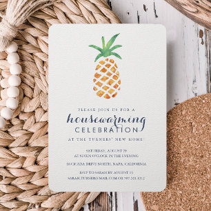 Invitation Aquarelle tropicale Ananas