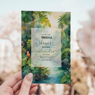 Invitation Aquarelle tropicale Palmiers Boho Fête des mariées