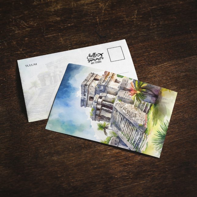 Invitation Aquarelle Tulum Mexico (Créateur téléchargé)