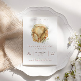 Invitation Aquarelle Turquie Dîner d'Action de grâce