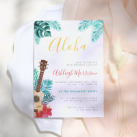 Aquarelle Ukulele | Fête d'anniversaire tropicale 