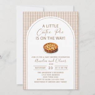 Invitation Aquarelle Un petit gâteau est sur le chemin bébé s