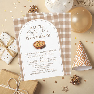 Invitation Aquarelle Un petit gâteau est sur le chemin bébé s