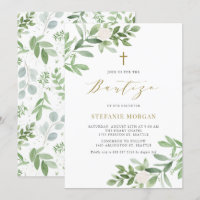 Aquarelle Verdure et fleurs Bautizo