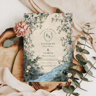 Invitation Aquarelle Verdure Flux Mariage naturel