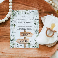 Aquarelle Verdure Or Genre Baby shower de révélati