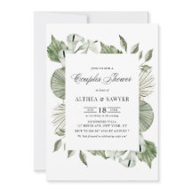 Aquarelle verte Calla Lily Couples d'été douche