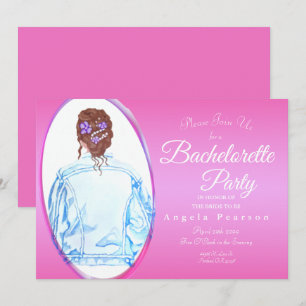 Invitation Aquarelle vintage Jean Jacket Bachelorette