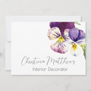 Invitation Aquarelle violette sur blanc