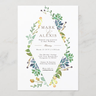 Invitation Aquarelle Whimsical | Invite de mariage