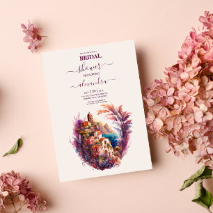 Invitation Aquarelle Whimsical Italien Destination Bridal