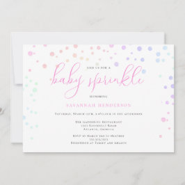 Invitation Aquarelle Whimsical rose Confetti Bébé Sprinky