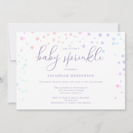 Invitation Aquarelle Whimsical violet Confetti Baby Sprinky