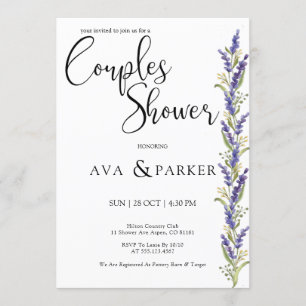 Invitation Aquarelle Wisteria arbre Couples Douche