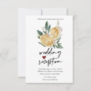 Invitation Aquarelles Citrons Réception Botanique