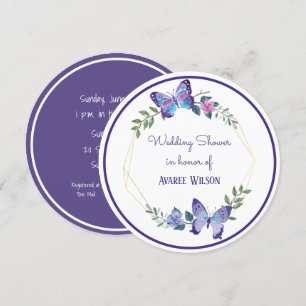 Invitation Aquarelles Fête des mariées Fleurs