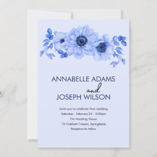 Invitation aquarelles Florales Mariage Botanique Moderne