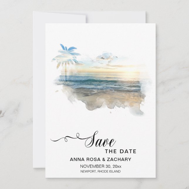 Invitation *~* AR7 Photo MARIAGE ENREGISTRER LA DATE Site Web (Devant)