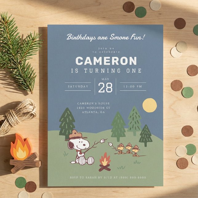 Invitation Arachides - Snoopy | Anniversaire sont plus amusan (Créateur téléchargé)