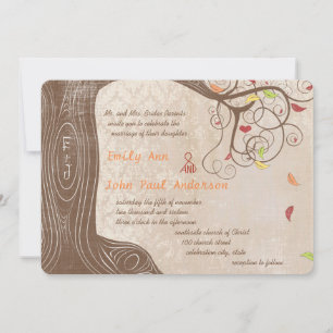 Invitation Arborescence des couleurs d'automne sur l'Invitati