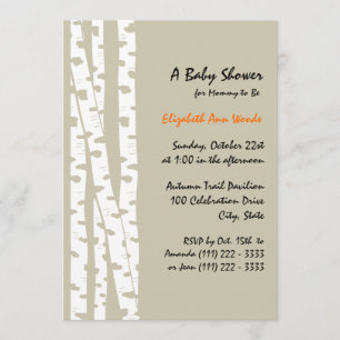 Invitation Arbre à bouleau blanc/ Baby shower