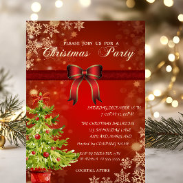 Invitation Arbre aquarelle, Bow Corporate Christmas Party
