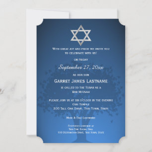 Invitation Arbre Bar Mitzvah Sapphire Silhouette