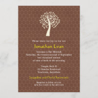 Arbre de Barre-Batte Mitzvah de motif d'étoile de