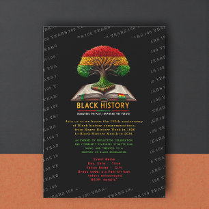 Invitation Arbre de la connaissance Histoire noire 100 ans