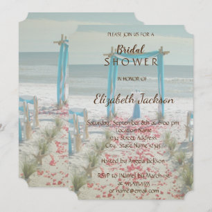 Invitation Arbre de mariage de plage sous la pluie